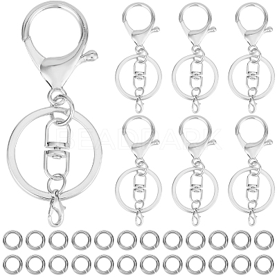 Iron Keychain Clasps DIY-SC0027-06-1