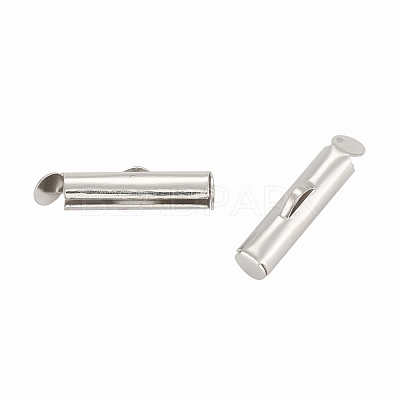 Iron Slide On End Clasp Tubes X-IFIN-R212-1.6cm-P-1