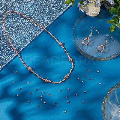 300Pcs Rack Plating Brass Spacer Beads KK-PH0012-43A-RG-1