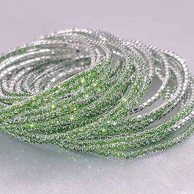 Brass Rhinestone Tennis Bracelets WG6EB7A-06-1
