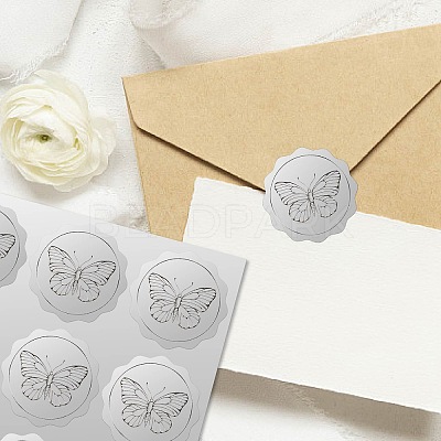 34 Sheets Silver Foil Embossed PET Picture Sticker DIY-WH0528-020-1