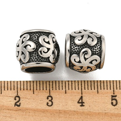 316 Surgical Stainless Steel European Beads STAS-Q326-01AS-05-1