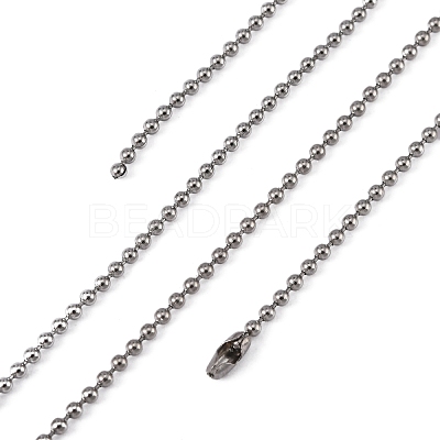 Tarnish Resistant 304 Stainless Steel Ball Chain Necklaces X-CHS-O005-B-1.5mm-1