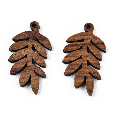 Natural Walnut Wood Pendants X-WOOD-T023-15-1