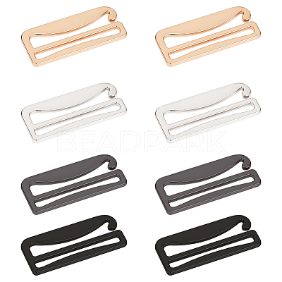 8Pcs 4 Colors Zinc Alloy Underwear Strap Buckles FIND-OC0003-08D-1