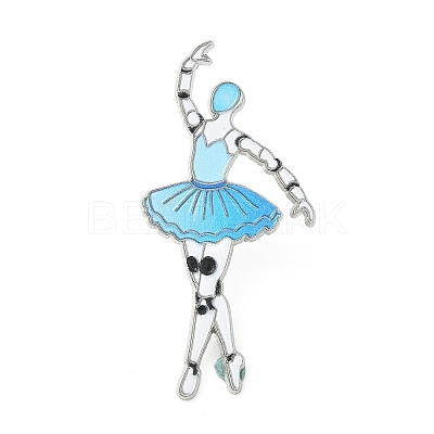 Ballerina Robot Enamel Pins JEWB-F047-01B-P-1