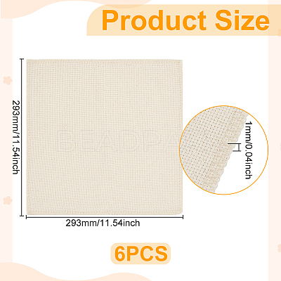 Linen Cross Stitch Fabric LS-DIY-WH0504-692-1