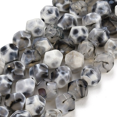 Natural Agate(Dyed & Heated) Beads Strands G-K425-B04-01-1