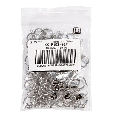 Brass Clip-on Hoop Earring Findings KK-P102-01P-1