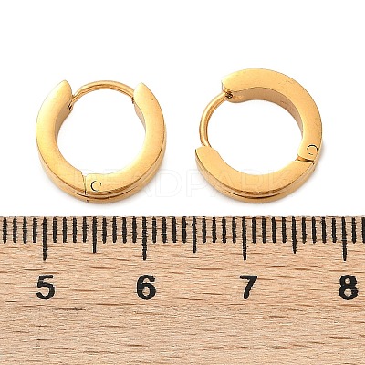 304 Stainless Steel Polishing Effect Hoop Earrings EJEW-M001-33G-1