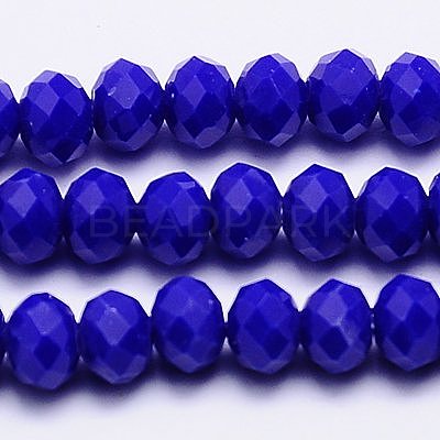 Imitation Jade Glass Bead Strands GLAA-F001-3x2mm-01-1