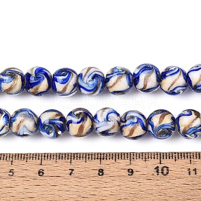 Handmade Gold Sand Lampwork Beads LAMP-T024-11B-1