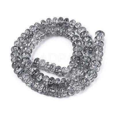 Crackle Transparent Glass Beads Strands GLAA-N069-02A-01-1