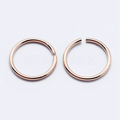 925 Sterling Silver Open Jump Rings STER-F036-02RG-0.8x5mm-1
