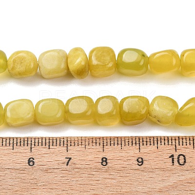 Natural Korea Olive Jade Nuggets Beads Strands G-T150-A02-02-1