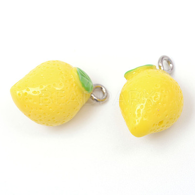 Lemon Resin Pendants X-RESI-R184-01-1