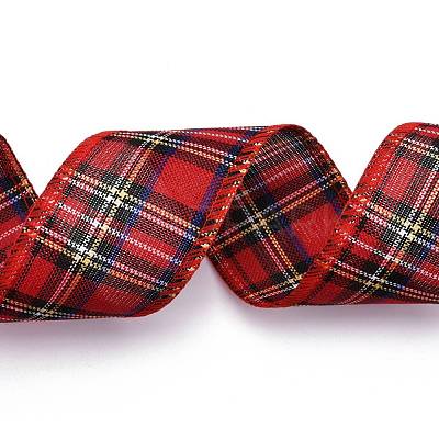 Polyester Imitation Linen Ribbon OCOR-G007-02F-1