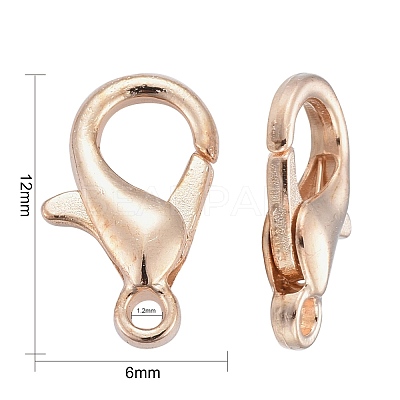 Zinc Alloy Lobster Claw Clasps E102-KCG-1