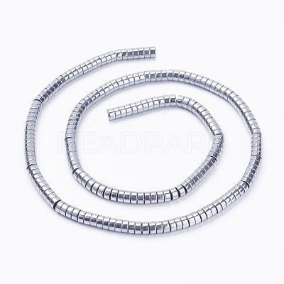 Electroplate Non-Magnetic Synthetic Hematite Beads Strands G-F510-03P-4mm-1