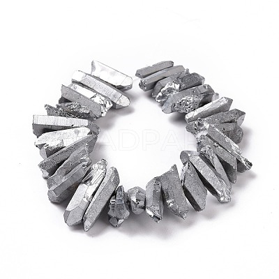 Natural Quartz Crystal Points Beads Strands G-K181-B13-1