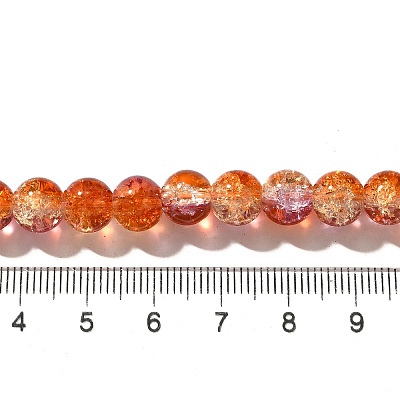 Crackle Glass Beads Strands X1-CCG-C002-8mm-05-1