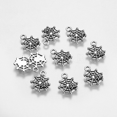 Halloween Jewelry Tibetan Style Alloy Pendants X-TIBEP-60606-AS-FF-1