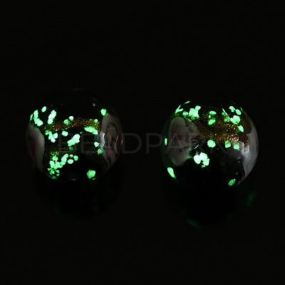 Luminous Handmade Gold Sand Lampwork Beads LAMP-T021-03I-1