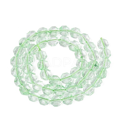 Transparent Crackle Glass Beads Strands GLAA-Q108-03A-07-1