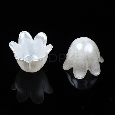 Spray Paint ABS Plastic Imitation Pearl Beads X-MACR-N013-001-1
