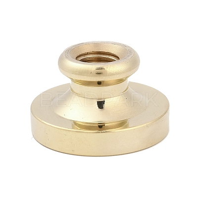Golden Tone Crown Initial Wax Seal Brass Stamp Heads AJEW-A065-01R-1