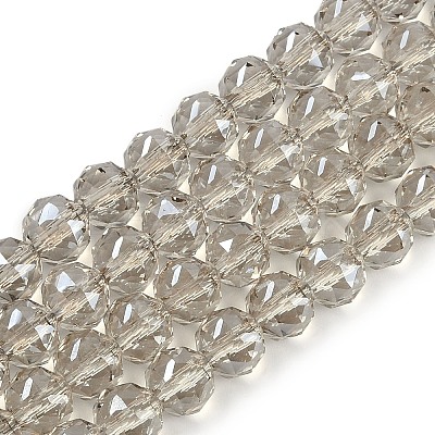 Transparent Electroplate Glass Beads Strands EGLA-N002-34C-C14-1