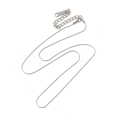 Non-Tarnish 304 Stainless Steel Boston Link Chain Necklace for Women NJEW-G097-03P-1