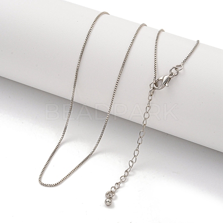 Brass Box Chain Necklaces for Women NJEW-G084-12P-1