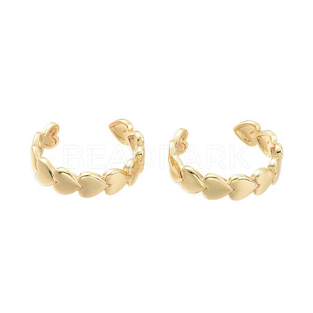 Adjustable Brass Cuff Rings RJEW-M135-05G-1