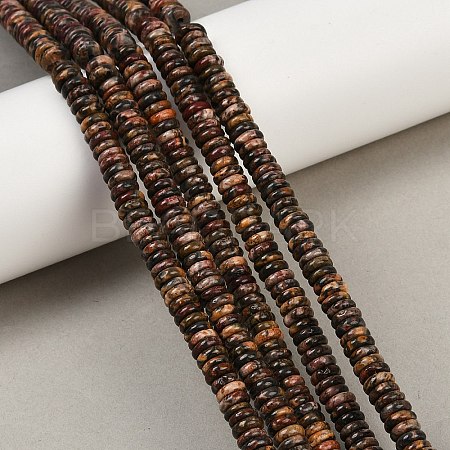Natural Leopard Skin Jasper Beads Strands G-Q159-B33-01-1
