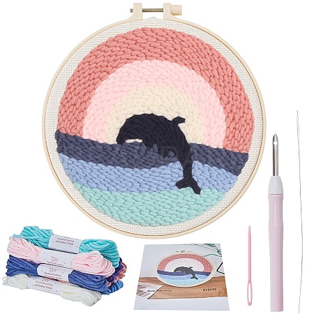 Punch Embroidery Starter Kits DIY-WH20007-13D-1
