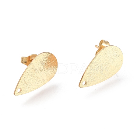 Brass Stud Earring Findings KK-M211-02G-1