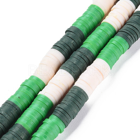 Fixed 3 Color Handmade Polymer Clay Bead Strands CLAY-S096-029E-1