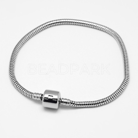 Tarnish Resistant 304 Stainless Steel European Style Bracelets for Jewelry Making X-PPJ-F002-03C-1
