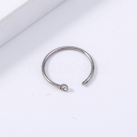 304 Stainless Steel Flat Round Cuff Hoop Nose Rings WG9BB1A-01-1