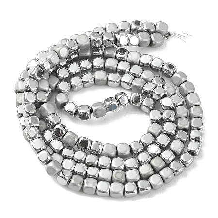 PVD Vacuum Plating Electroplate Non-magnetic Synthetic Hematite Beads Strands G-YW0001-48A-1