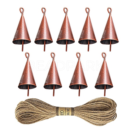 Iron Bell Hanging Ornaments AJEW-H145-91R-1