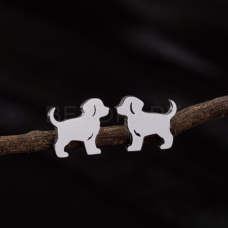 Stainless Steel Small Animal Stud Earrings for Women PW-WG5B49B-02-1