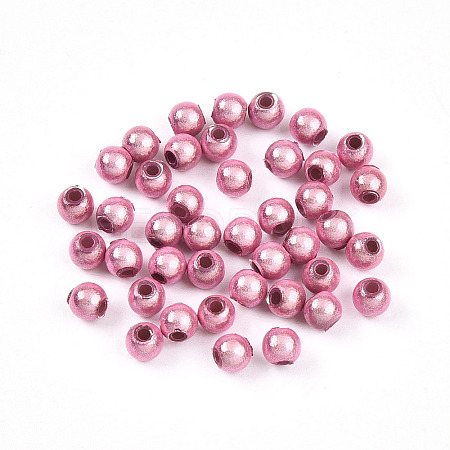 Spray Painted Acrylic Beads MACR-Q154-4mm-05-1