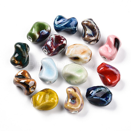 Handmade Porcelain Beads PORC-N008-06-1
