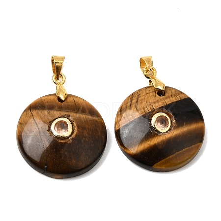 Natural Tiger Eye Pendants GG-CBA260E-03G-12-1