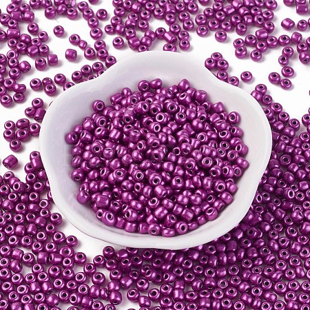 Baking Paint Glass Seed Beads SEED-S003-K31-1