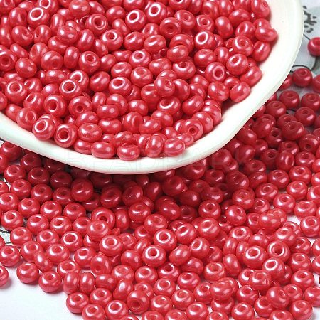 Baking Paint Luster Glass Seed Beads SEED-B001-04A-04-1