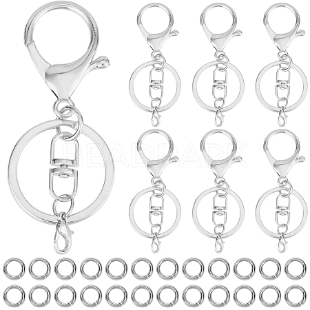 Iron Keychain Clasps DIY-SC0027-06-1