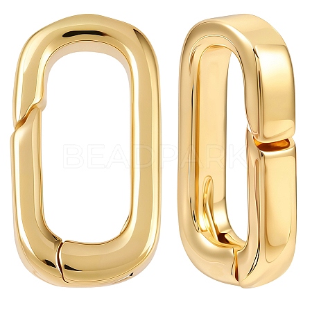 2Pcs Brass Spring Gate Rings FIND-BBC0004-41B-1
